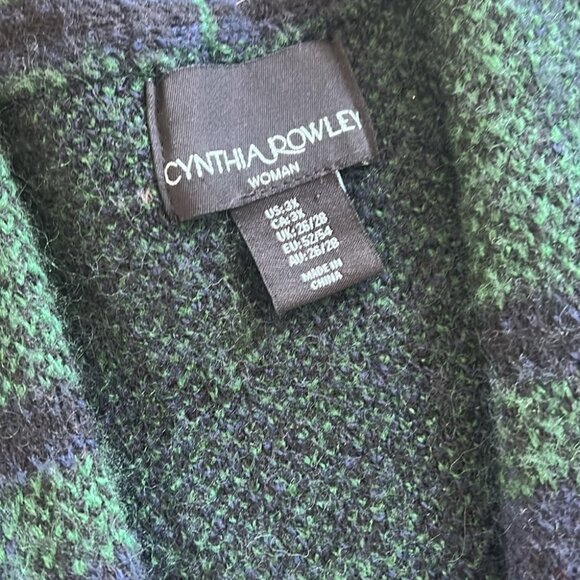 Cynthia Rowley Plaid Cardigan | Size 3X - Picture 3 of 4